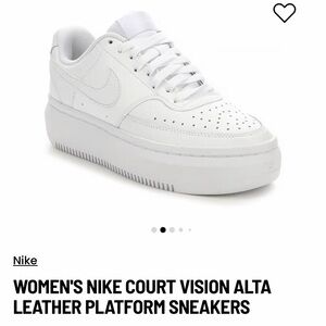 Nike Women's Court Vision Alta Platform Sneakers - White